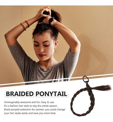 Extensiones De Cabello Sintético Largo Y Liso Trenzado En Co