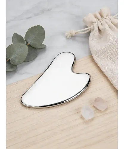 Masajeador Facial Gua Sha Acero Inoxidable Corazón