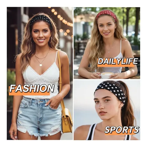 5 Diademas For Mujer, Bandas For El Pelo De Lunares De Moda