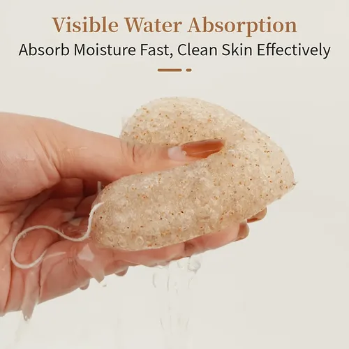 F= Esponja Facial Konjac Natural Exfoliante Suave