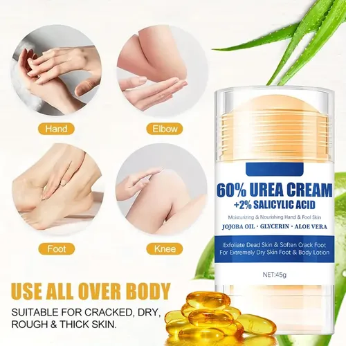 Crema En Barra Para Pies Con Un 60% De Urea Y Un 2% De Ácido Sali