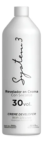 Decolorante Cabello System 3 Revelador Tono 30 Vol Crema 900ml