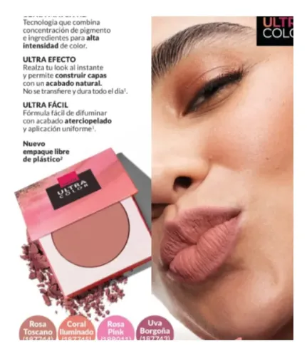 Rubor Avon Ultra Color Blush En Polvo Coral Iluminador