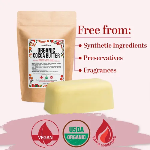 Manteca De Cacao Better Shea Butter Raw Organic 454 G