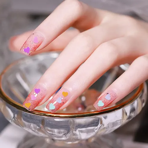 Para Lentejuelas For Uñas 6 Rejillas Corazones San Valentín