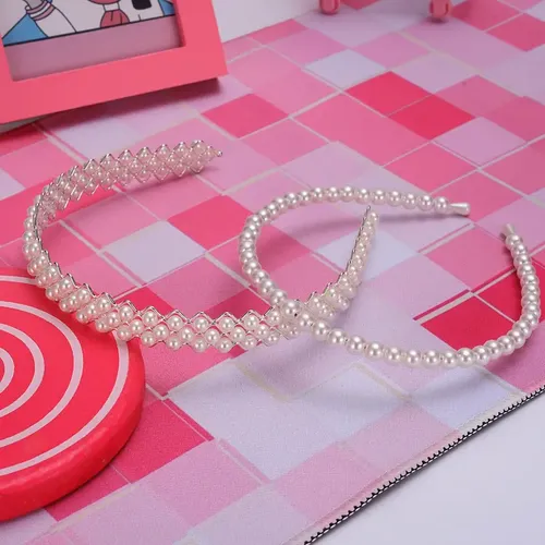 Vincha De Perlas Para Niñas Meiwei Accesorios Artesanales