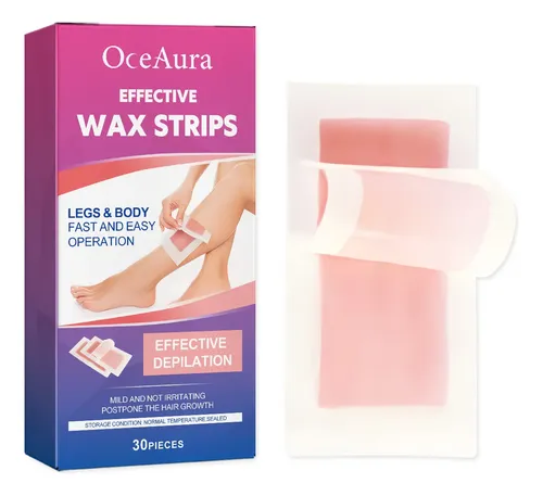 4x Tiras De Cera Depilatoria Aroma A Rosa, Depilación Suave