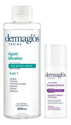 Dermaglós Combo Agua Micelar Mixta A Grasa + Despigmentante