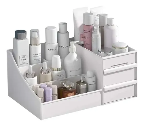 Organizador De Maquillaje Con Cajones Para Tocador White
