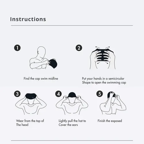 Gorro De Natación Tyr De Látex Para Adultos Negro Y Plata Pa