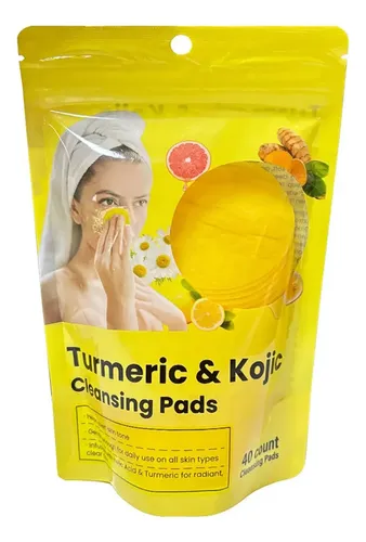 40 Unidades De Almohadillas Limpiadoras Para Rostro Y Cuerpo Amarillo