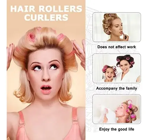Juego De Rulos Para El Cabello Con Agarre Automático, Juego