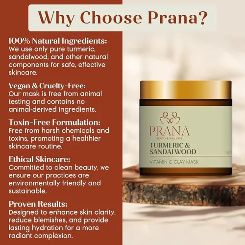 Mascarilla Prana 3 Arcillas Turmeric Sandalwood 110 Ml