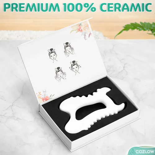 Herramienta De Masaje Gua Sha De Cerámica Cozlow Para Rostro