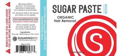 Sugaring Wax Organic Paste Sugaring Nyc Medium 1.3kg