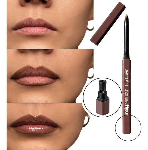 Delineador Labial Retractil Con Sacapuntas Mely Nude
