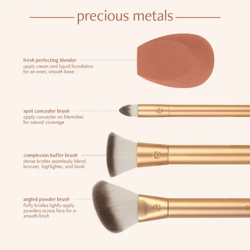 Kit De Brochas De Maquillaje Ecotools Precious Metals Face,