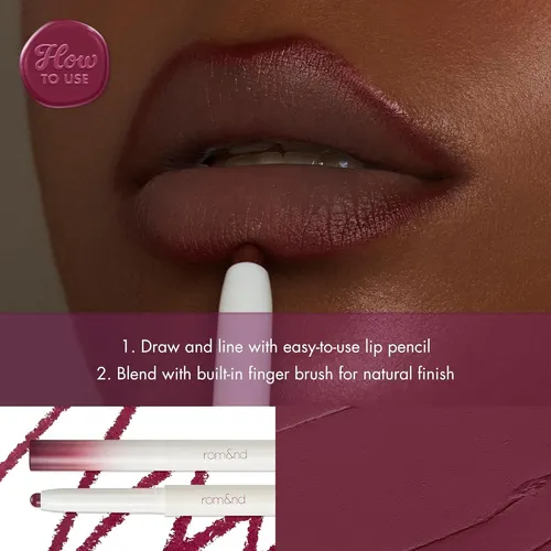 Rom&nd Lápiz Labial Delineador Plum Burgundy 4.5 Mm