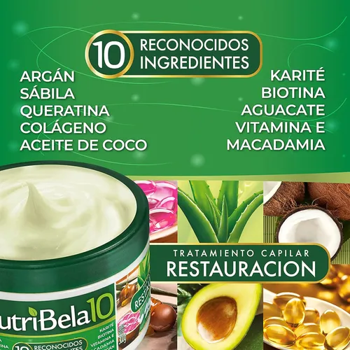 Nutribela Mascarilla Capilar Para Cabello Seco Y Dañado