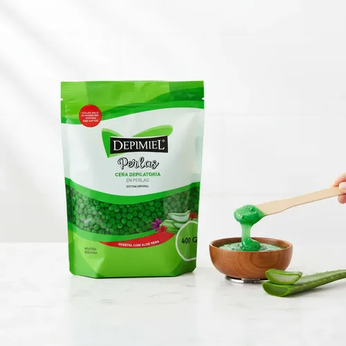 Depimiel Cera Depilar Vegetal Perlas Sistema Español 400 Gr