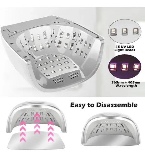 Lámpara De Uñas Uv Led Inalámbrica Linssy 90w Con