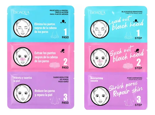 Bioaqua Mascarilla 3 Pasos Removedor Puntos Negros Nariz