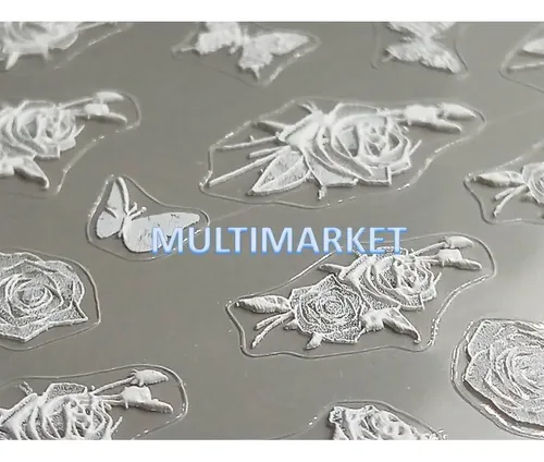 Stickers 5d Relieve Autoadhesivos Varios Modelos Nail Art
