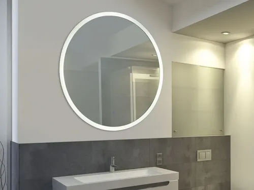 Espejo Redondo Con Led Moderno Tactil Baño Pared N°4 Cuo
