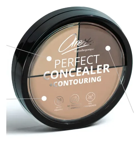 Corrector Arex Perfect Concealer para Ojeras y Contorno Trio con Acabado Natural