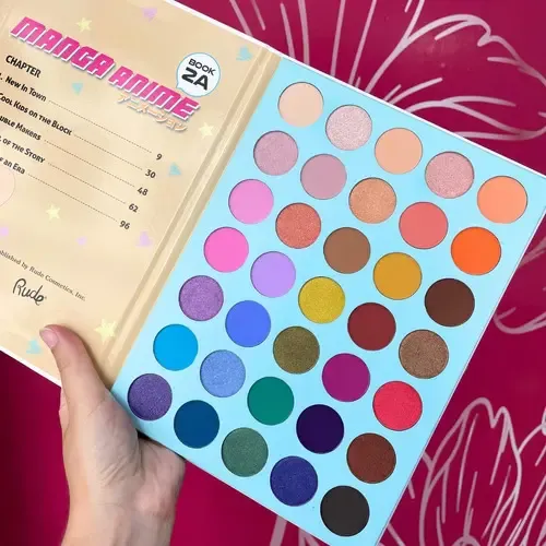 Paleta 35 Sombras Rude Cosmetics Manga Anime Book 2A Mate/Brillante