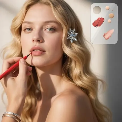 Paquete De 12 Paletas Cosméticas Acrílicas Con 12 Espátulas,