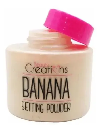 Polvo Fijador Banana Setting Powder de Beauty Creations, para un Acabado Mate en Todo Tipo de Piel