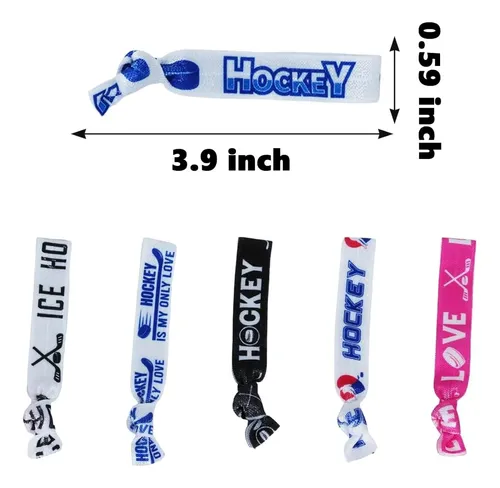 Ykw 24 Pack Hockey Diademas Pelo Lazos Sin Pliegues Elástico