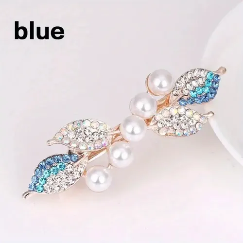 Broche De Pelo Con Lazo De Perlas Y Strass