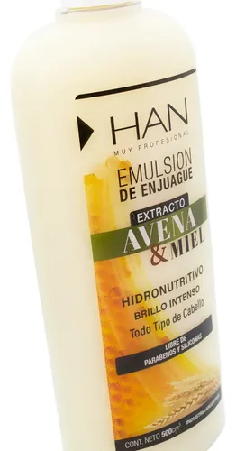 Acondicionador Han Avena Y Miel 500ml Apto Método Curly