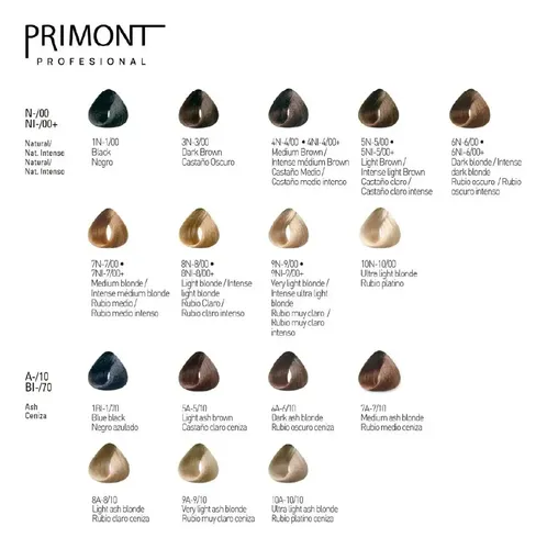 Tintura permanente Primont Coloración Kit X3 Tintura Permanente Primont X60gr + Oxidante tono a eleccion para cabello