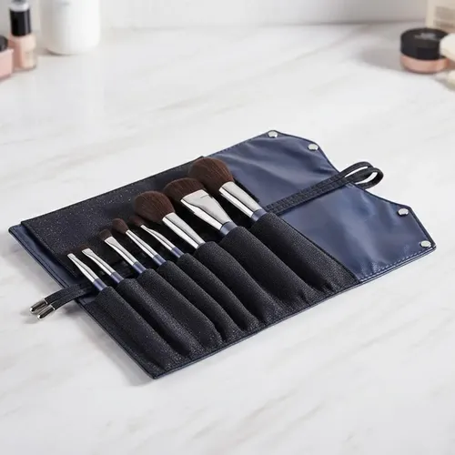 Set De Brochas De Maquillaje Suave 8pcs Con Estuche