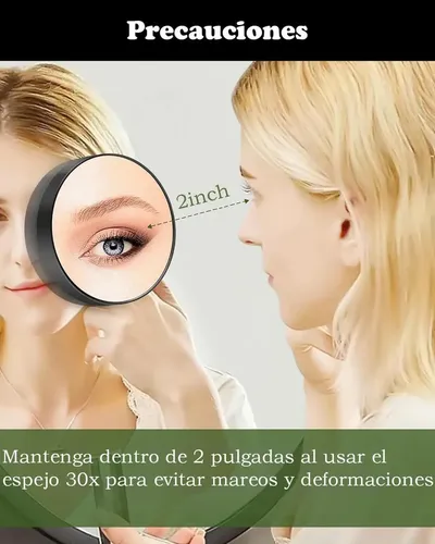 Espejo Con Ampliación De 30 Veces, 2 Segundos, Espejos De Bo
