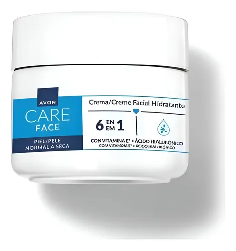 Crema Facial Hidratante Avon Care Para Piel Normal a Seca Día y Noche Con Vitamina E y Ácido Hialurónico