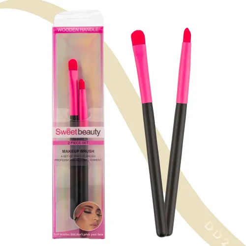 Set De 2 Brochas Para Aplicar Sombras De Ojos Makeup
