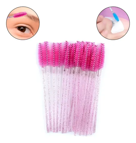 Cepillo Para Maquillaje De Pestañas Cejas X 12 Cristal Glitt