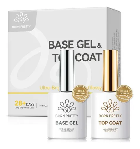 Born Pretty Set De Base Y Top Coat 15ml (dos Piezas)