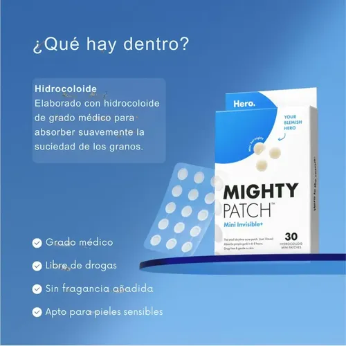 Parches Acne Elimina Granos Invisible Mighty Patch 30u