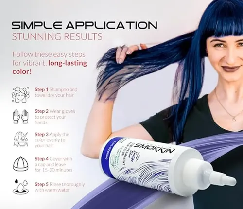 Tinte Semipermanente Para Cabello Smokkin 112 Indigo Blue In