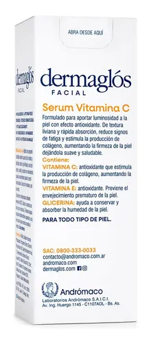Serum Dermaglós Facial Vitamina C 25 Ml X 25 Ml
