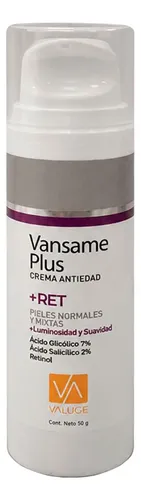 Vansame Plus Crema Antiedad Piel Normal Y Mixta X 50 Gramos