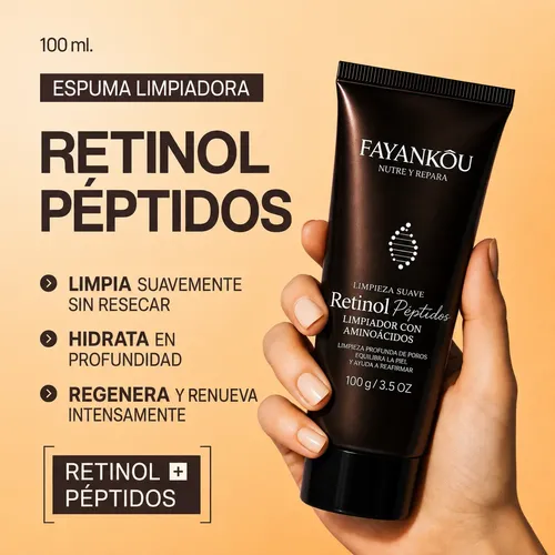 Skincare Coreano Retinol Crema Limpiador Facial Antiarrugas