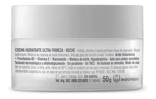 Dermaglós Crema Hidratante De Noche Ultra Firmeza 50g Todo Tipo De Piel Noche