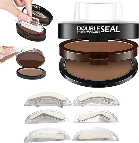[kit Sello Cejas Doble Color 3 Plantillas Resistente Agua .\