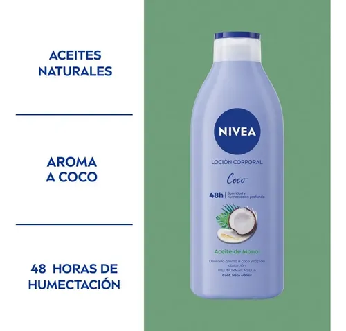 Crema Nivea Loción Corporal Coco Y Aceite De Monoi 400g
